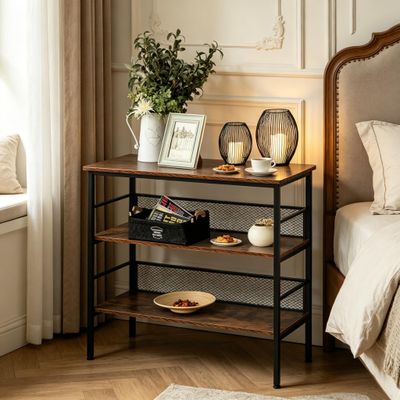 Multi - Functional Floor Shelf - Black & Brown Multi - Functional Floor Shelf - Black & Brown