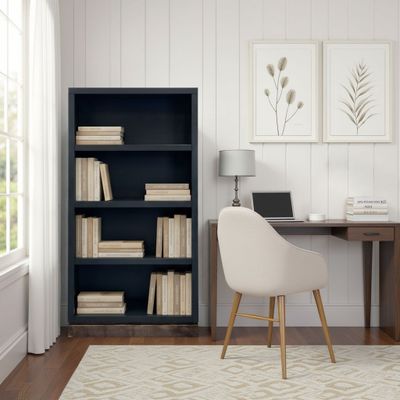 Nora 60 Nora 60" Bookcase with Four Open Shelves - Black
