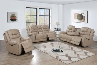 3pc Power Motion Sofa set Top Grain Leather Match Toffee Living Room 3pc Power Motion Sofa set Top Grain Leather Match Toffee Living Room
