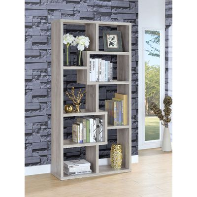 Lawton Grey Driftwood 7 - shelf Bookshelf Lawton Grey Driftwood 7 - shelf Bookshelf