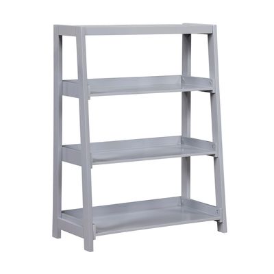 Modern Contemporary Bookcase 3 - Shelves Sleek Gray Finish Wooden Modern Contemporary Bookcase 3 - Shelves Sleek Gray Finish Wooden