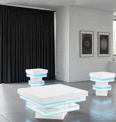 3pc Table Set 1x Square Cocktail Table 2x End Table Wireless Charging 3pc Table Set 1x Square Cocktail Table 2x End Table Wireless Charging