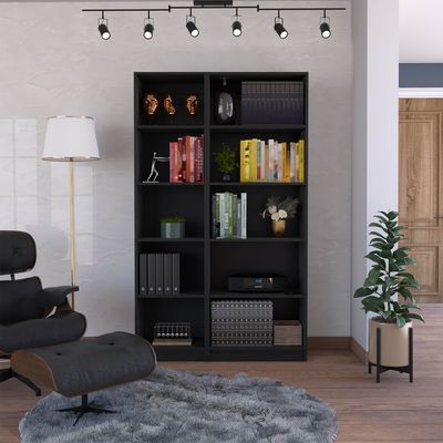 Kenyon 2 Piece Home Bookcase set - Black Kenyon 2 Piece Home Bookcase set - Black
