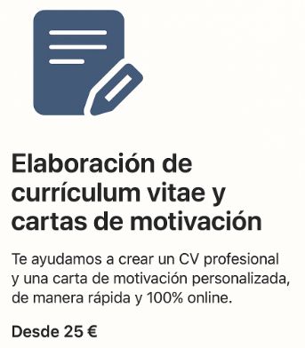 Elaboración de currículum vitae y cartas de motivación