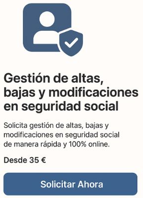 Gestión de altas, bajas y modificaciones en seguridad social.