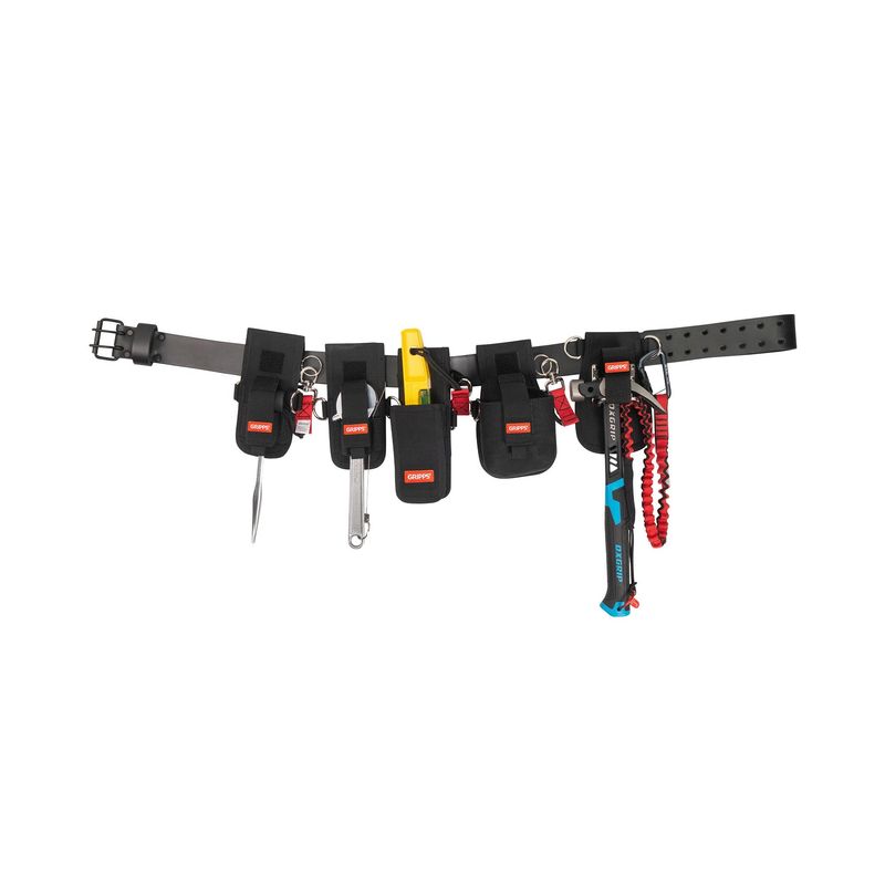 Scaffolders Kit - 5 Tool Retractable with Leather Belt - Size Large Scaffolders Kit - 5 Tool Retractable with Leather Belt - Size Large