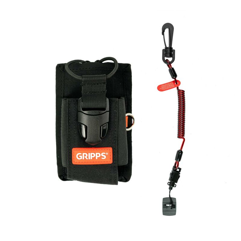 Adjustable Two-Way Radio Holster with Coil E-Tether & E-Catch Adjustable Two-Way Radio Holster with Coil E-Tether & E-Catch
