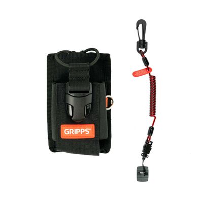 Adjustable Two-Way Radio Holster with Coil E-Tether & E-Catch Adjustable Two-Way Radio Holster with Coil E-Tether & E-Catch