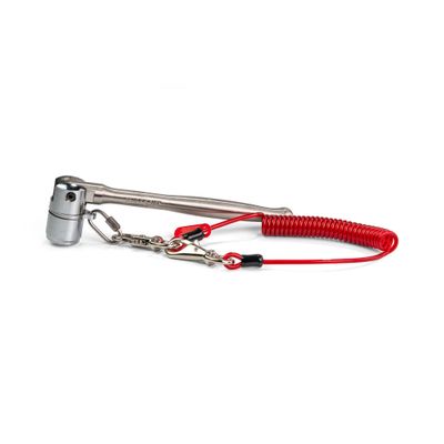 Stainless Steel Scaffold Key 1/2 (24mm) with Coil Tether Single-Action Stainless Steel Scaffold Key 1/2 (24mm) with Coil Tether Single-Action