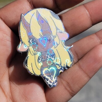 Heart Holo Momo Limited Pin