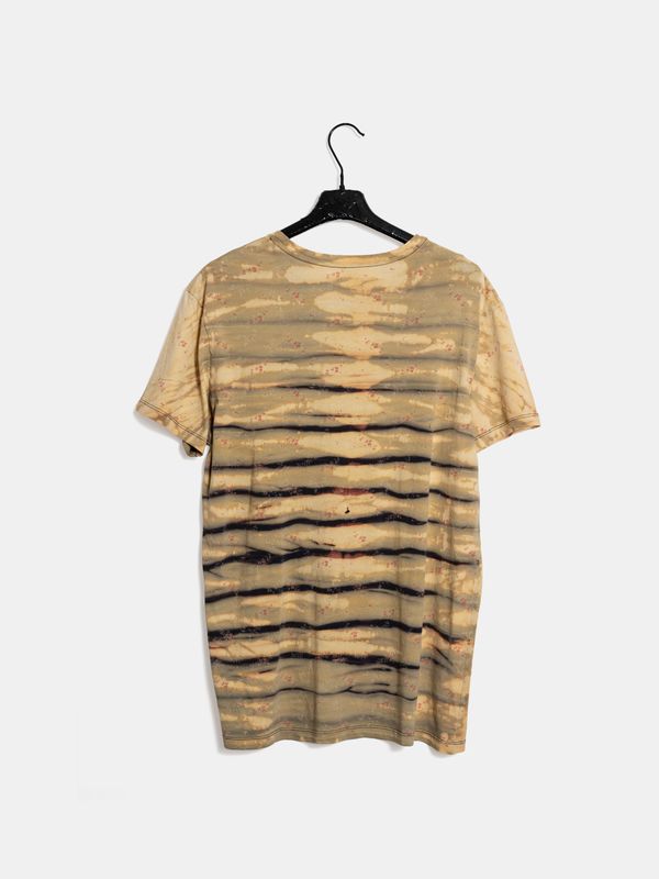 T-Shirt Marinière Shibori Jaune Beige