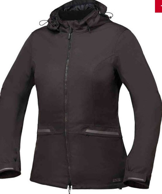 IXS Elora-ST-Plus Dames Motorfiets Textiel Jas, Color: Zwart, Size: S