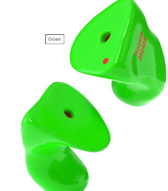 Gehoorbescherming Motor op maat, Color: groen