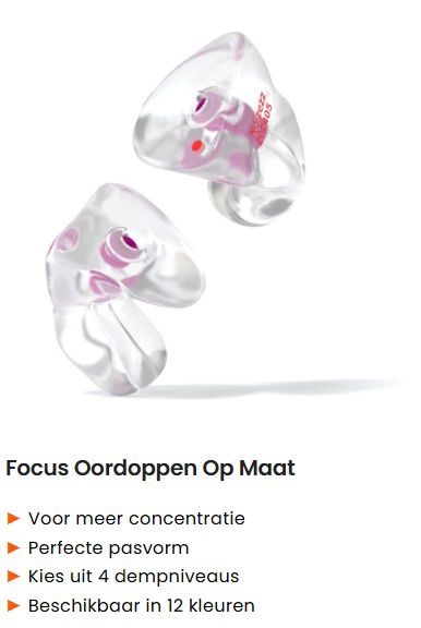 Gehoorbescherming Focus op maat