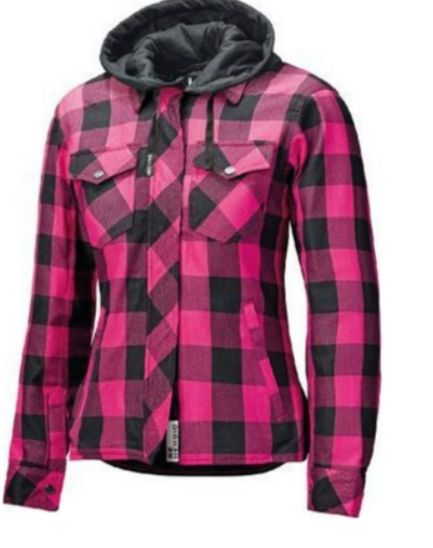 LUMBERJACK II FlanellSHIRT, Color: Zwart/roze, Size: L