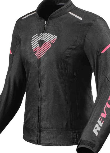 Revit Sprint H2O Dames Motorfiets Textiel Jas, Color: Zwart/Pink, Size: 34