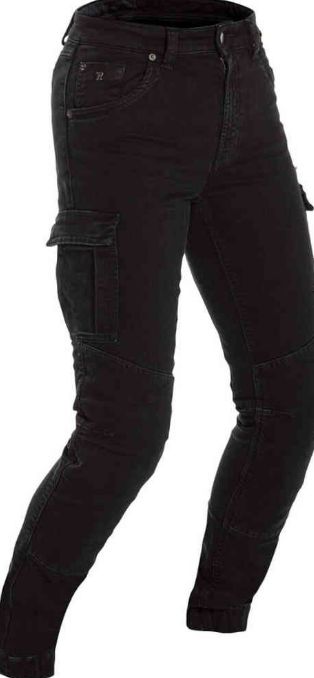 Richa Apache Dames Motorfiets Jeans regular OP=OP, Color: Zwart, Size: 38