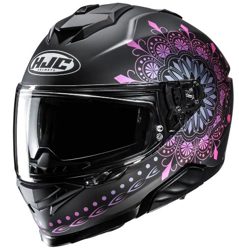 HJC i71 Niel, Color: Zwart/Roze, Size: XS