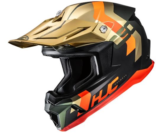 HJC C50 Primal Cross Helm, Color: oranje/zwart, Size: XS
