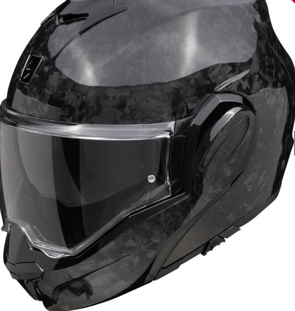 Scorpion EXO-Tech Evo Carbon Onyx Helmet   OP=OP, Color: Zwart, Size: M