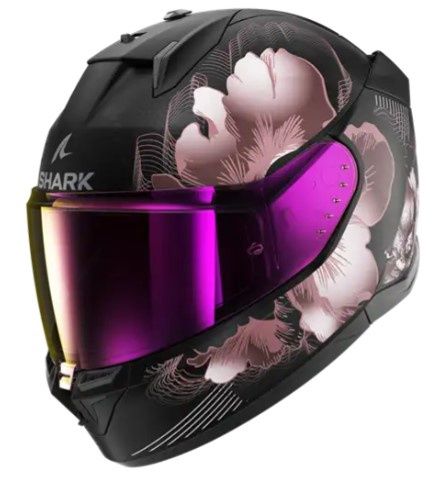 SHARK D-SKWAL 3 MAYFER Mat Black Violet Gold, Color: Violet/goud, Size: XS