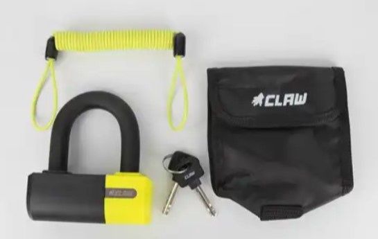 Disclock black/yellow ART4, with reminder cable