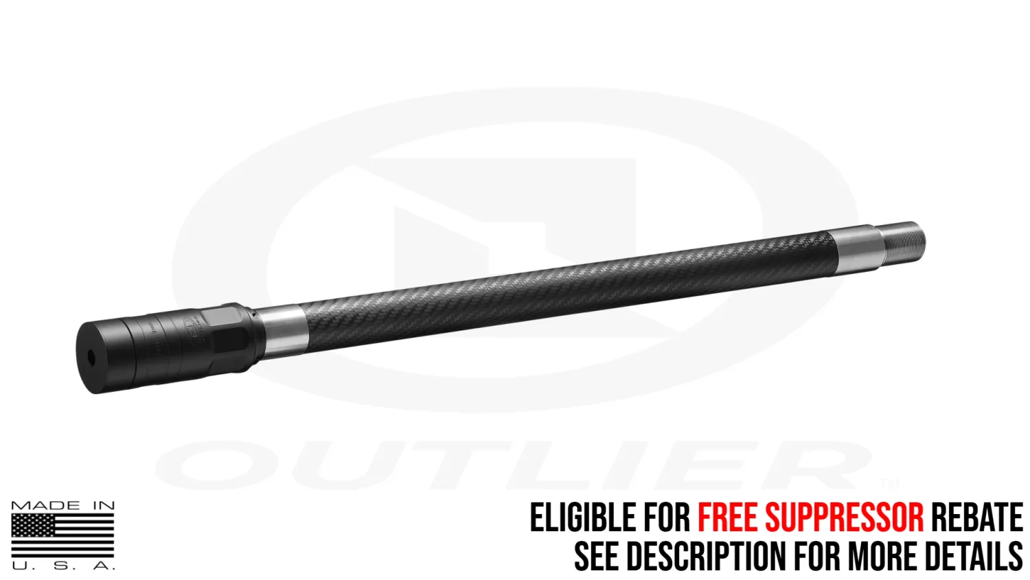 .308/7.62mm - Backdraft Carbon Fiber Barrel