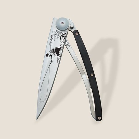 FLY FISHING EBONY WOOD KNIFE