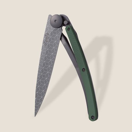 TROUT GREEN KHAKI ALUMINUM KNIFE
