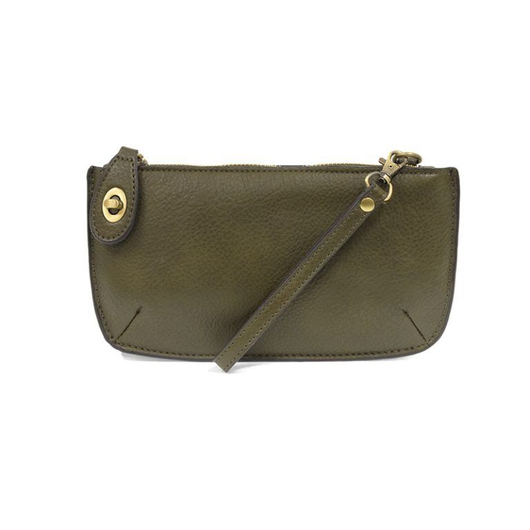 MINI CROSSBODY WRISTLET CLUTCH (DARK MOSS)