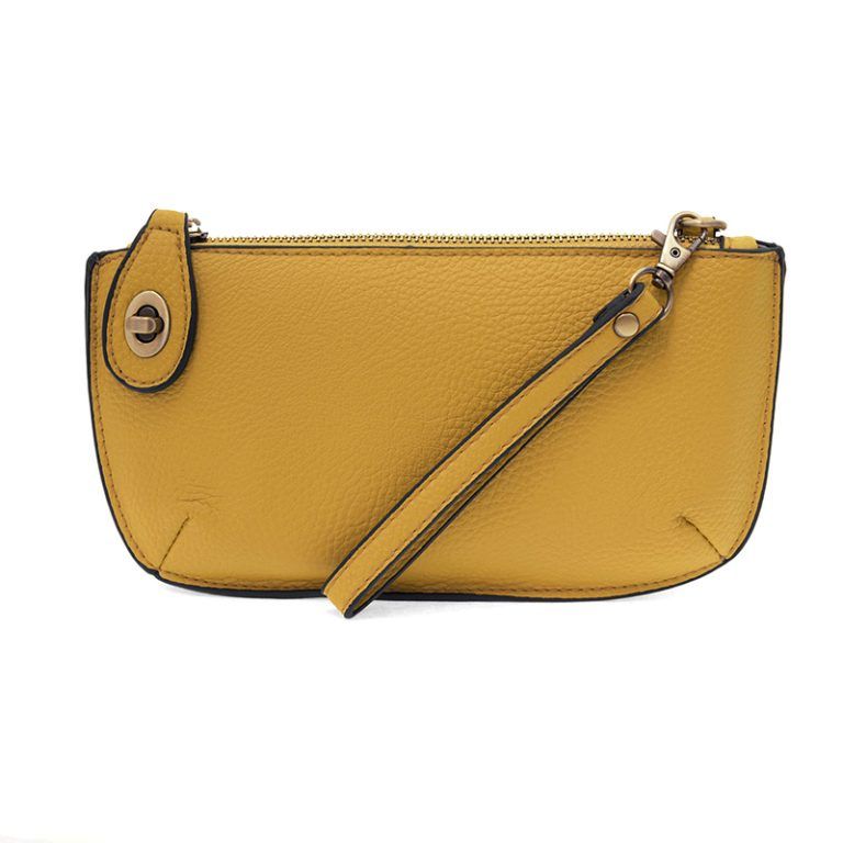 MINI CROSSBODY WRISTLET CLUTCH (MUSTARD) MINI CROSSBODY WRISTLET CLUTCH (MUSTARD)