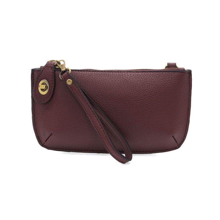 MINI CROSSBODY WRISTLET CLUTCH (DEEP CRIMSON)
