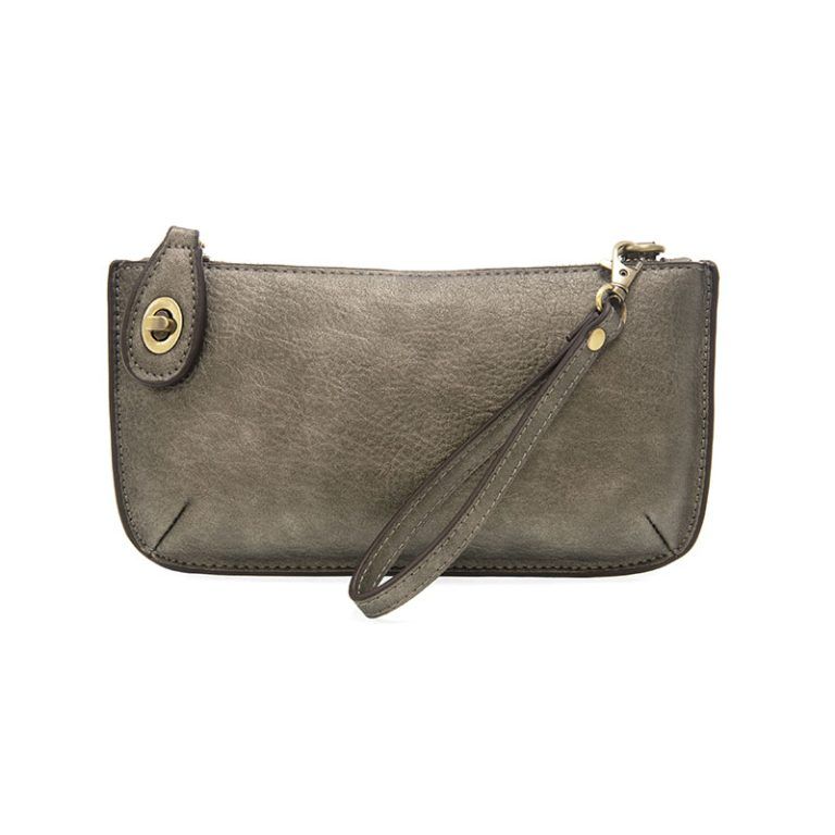 MINI CLUTCH CROSSBODY WRISTLET (METALLIC DARK CHROME)