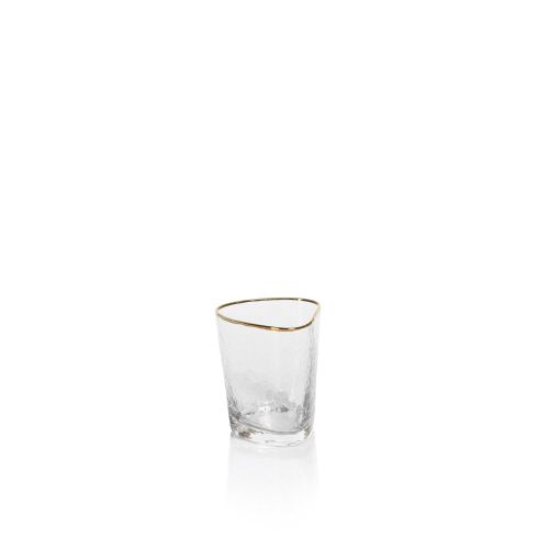 APERITIVO TRIANGULAR GLASS WITH GOLD RIM