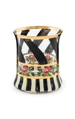 S/2  MAYPOLE BLACK TUMBLER GLASS