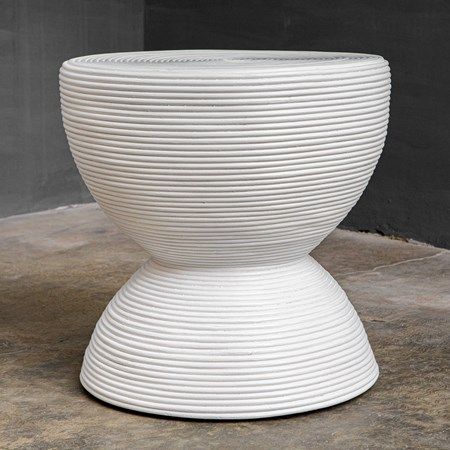 WHITE BONGO SIDE TABLE WITH GLASS 22 W X 22 H X 22 D (IN)