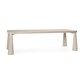 ATROP OAK WOOD DINING TABLE MILK WHITE 102x42
