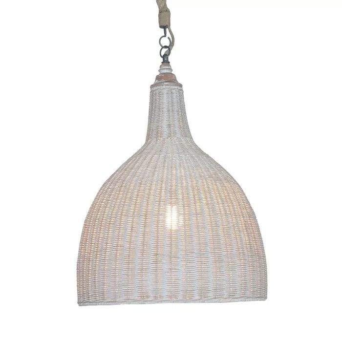 LARGE HAMPTON RATTAN IN WHITE WASH