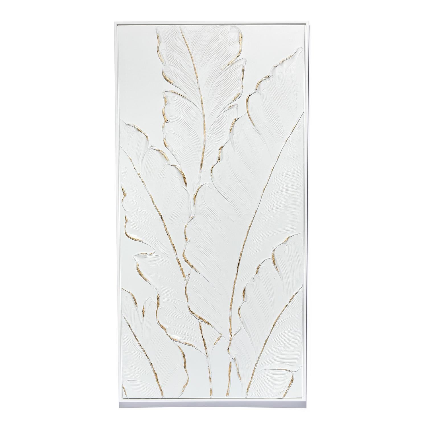S/2  WHITE PALMS WALL ART  24W X 47T