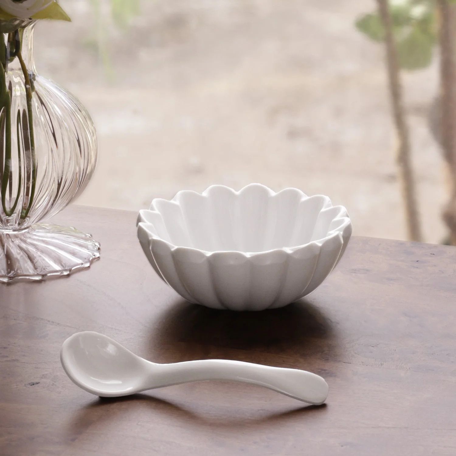 VIDA VIENNA WHT MINI BOWL W/SPOON
