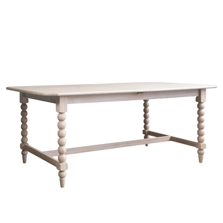 EXPANDABLE DINING TABLE W/TURNED LEGS