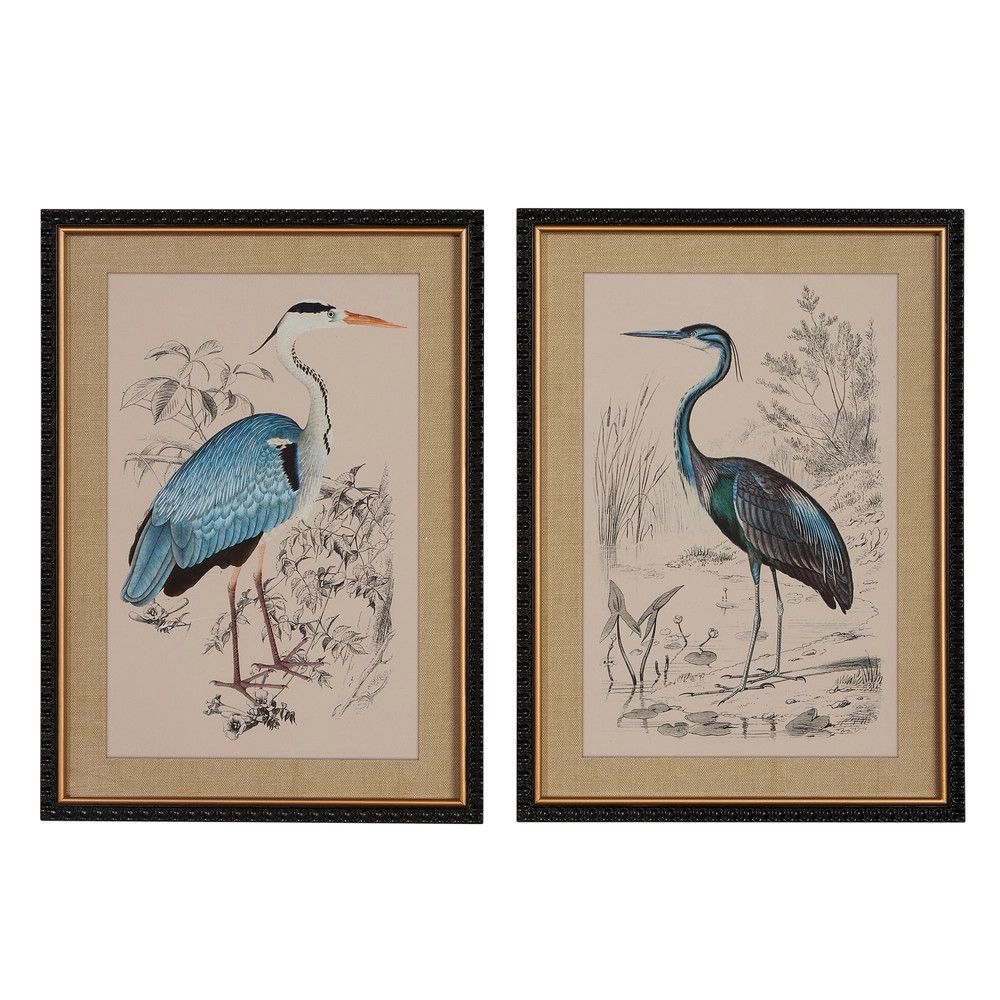 HERON FRAMED PRINT 24"