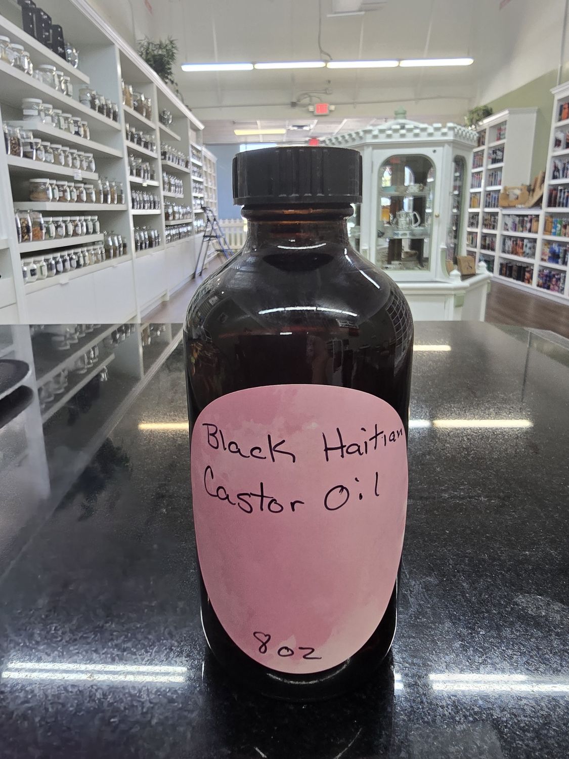 Black Raw Castor Oil 8 Oz Haitian