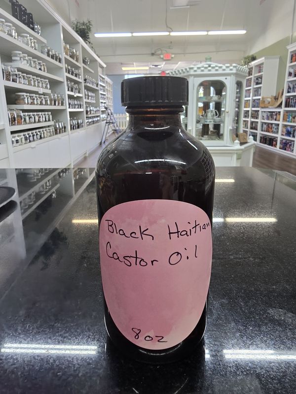 Black Raw Castor Oil 8 Oz Haitian