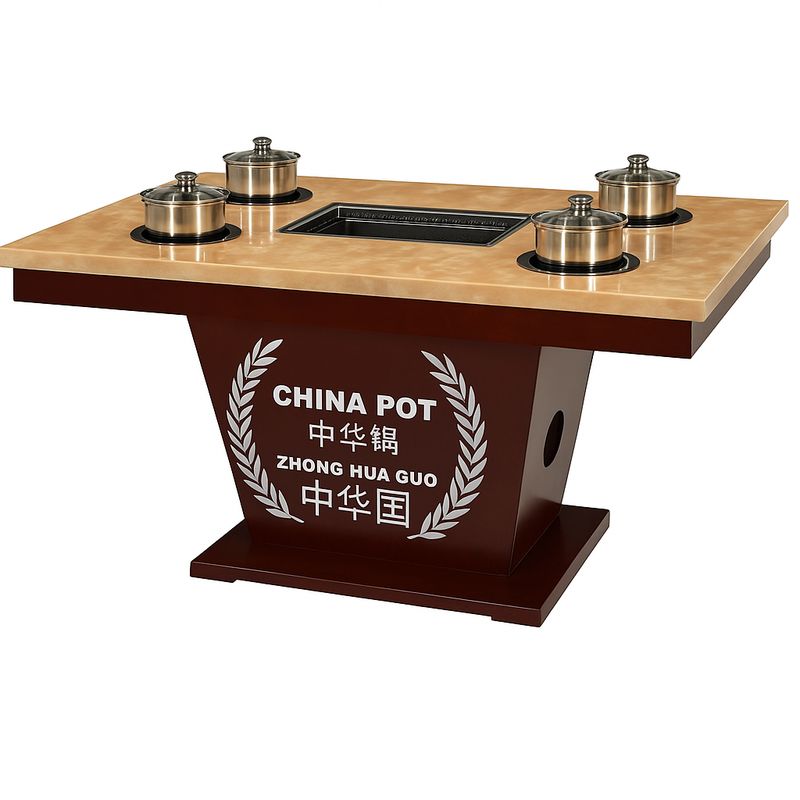 4D CHINA POT ZHONG HUA GUO - Brown