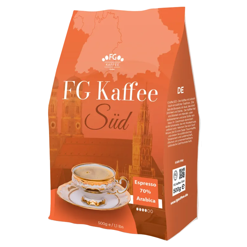 FG Kaffee SÜD Espresso Kaffeebohnen 70% Arabica 500g FG Kaffee SÜD Espresso Kaffeebohnen 70% Arabica 500g