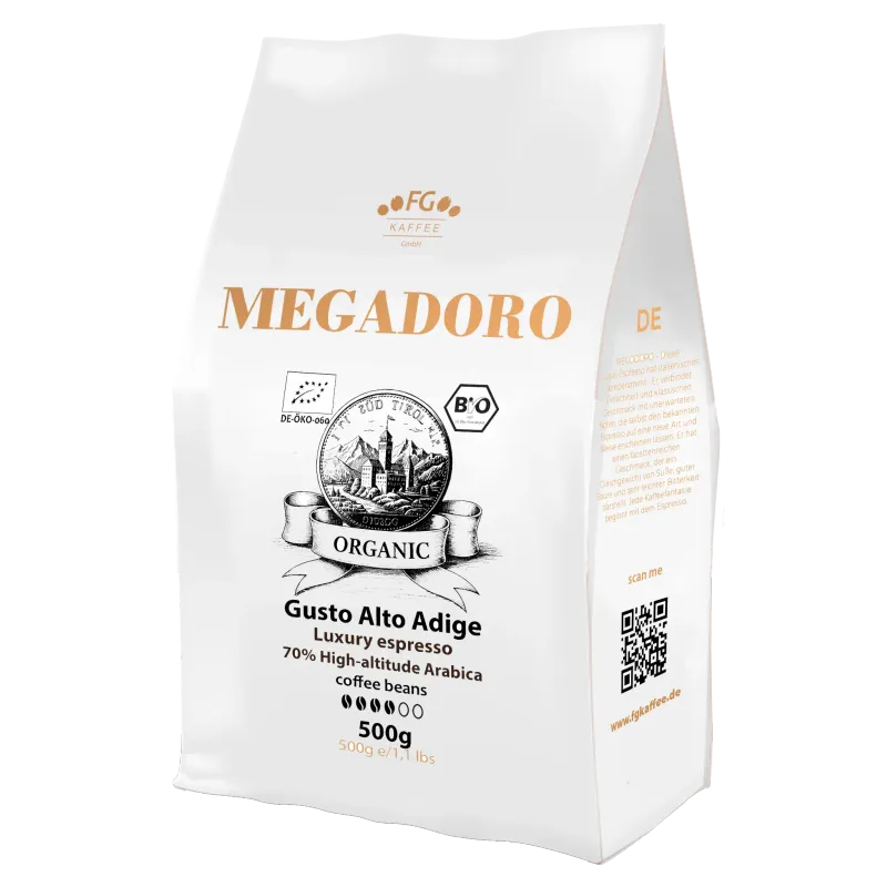Megadoro BIO Alto Adige (Süd Tirol) Kaffeebohnen 500g Megadoro BIO Alto Adige (Süd Tirol) Kaffeebohnen 500g