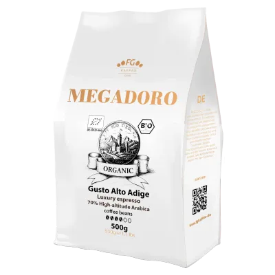 Megadoro BIO Alto Adige (Süd Tirol) Kaffeebohnen 500g Megadoro BIO Alto Adige (Süd Tirol) Kaffeebohnen 500g
