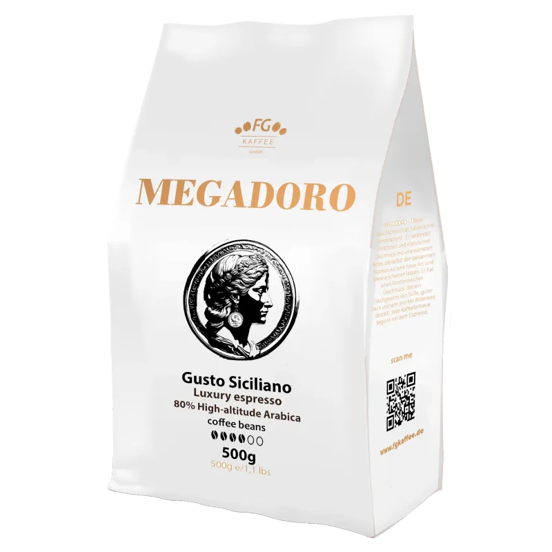 Megadoro Gusto Siciliano Kaffeebohnen 500g Megadoro Gusto Siciliano Kaffeebohnen 500g