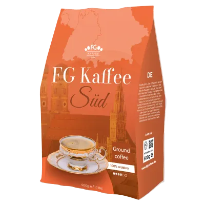 FG Kaffee SÜD Gemahlener Kaffee 100% Arabica 500g FG Kaffee SÜD Gemahlener Kaffee 100% Arabica 500g